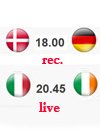 Италия - Ирландия Дания - Германия (повтор) (официальная фан зона Евро-2012) 
