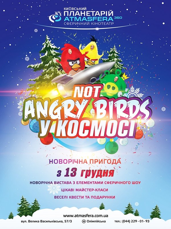 Новорічна вистава «Not Angry birds в Космосі» 